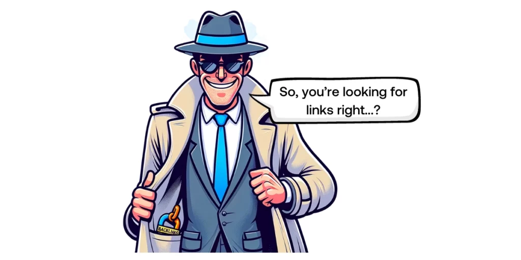 Shady man selling backlinks - blackhat seo techniques