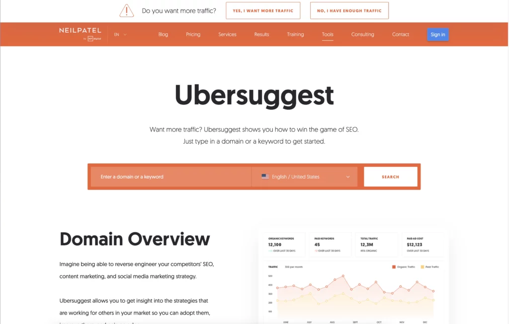 uber suggest free tool for building links
